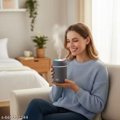 Portable USB Ultrasonic Cool Mist Humidifier with LED Mood Light – Mini Air Humidifier for Home, Office, Car & Travel